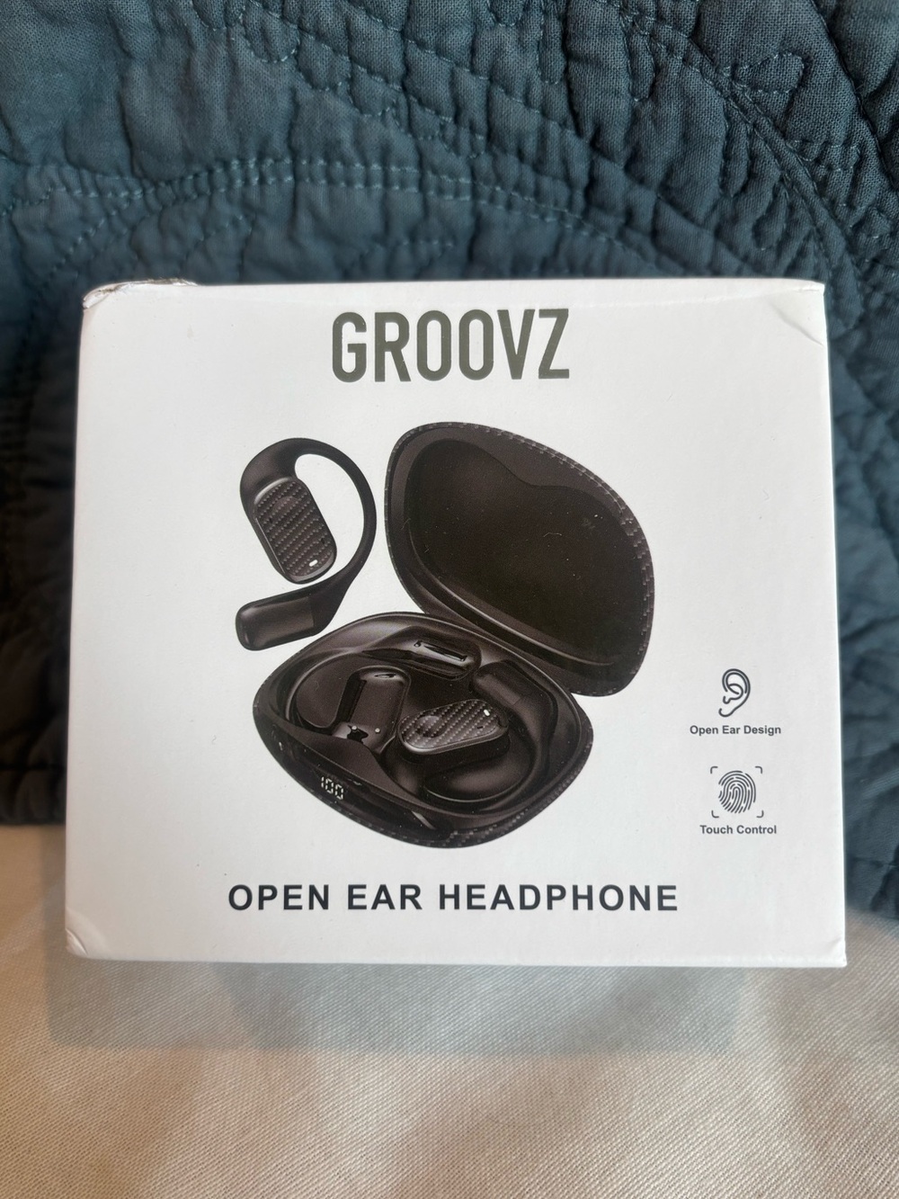 GROOVZ Open Ear Bluetooth Headphones Wireless Earbuds Noise Canceling New